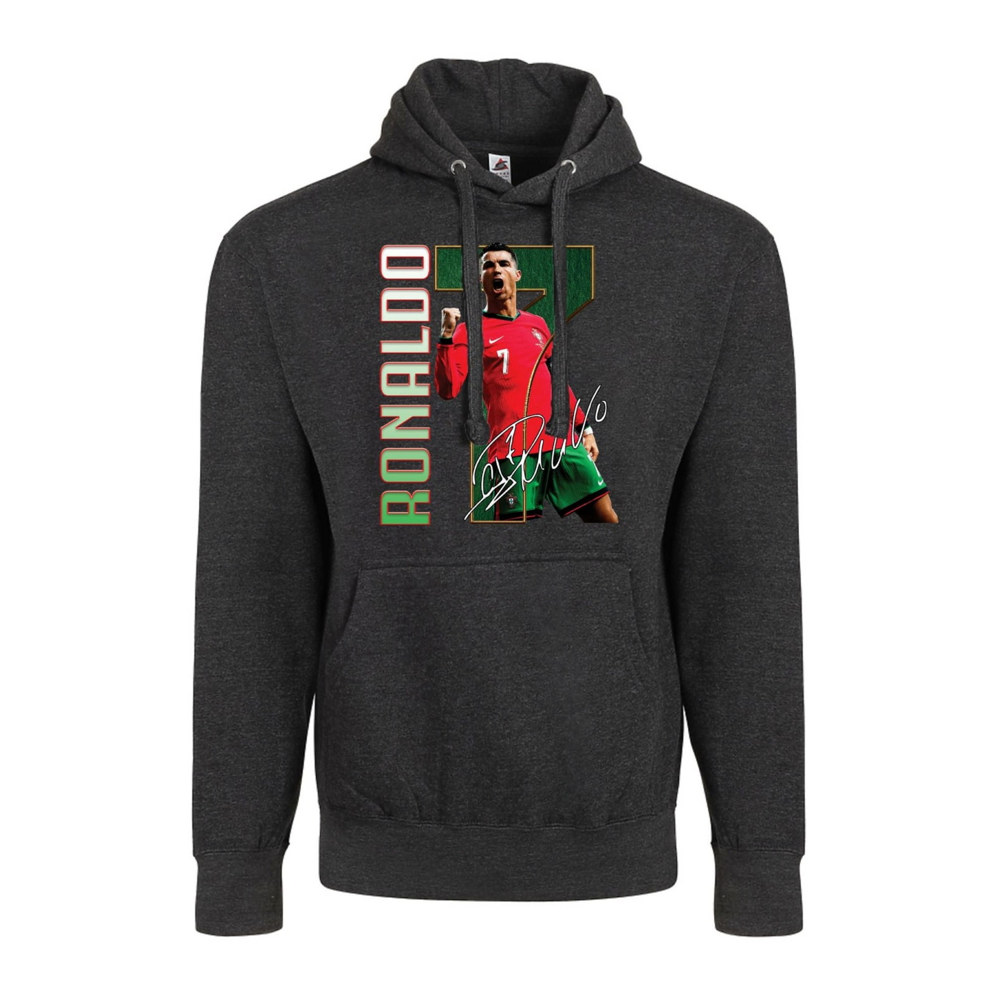 Ronaldo #7 Portugal Icon Hoodie, Unisex Pullover Sweatshirt