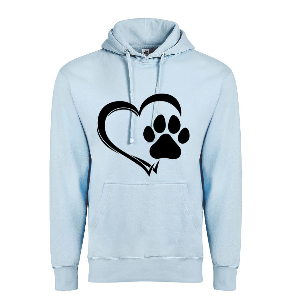 Hear Dog Paw Adult Unisex Comfort Hoodie