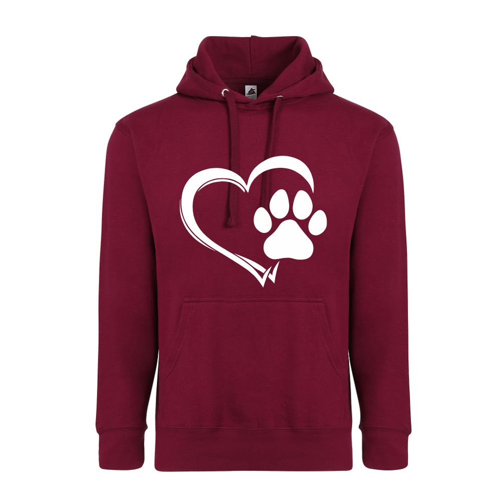 Hear Dog Paw Adult Unisex Comfort Hoodie