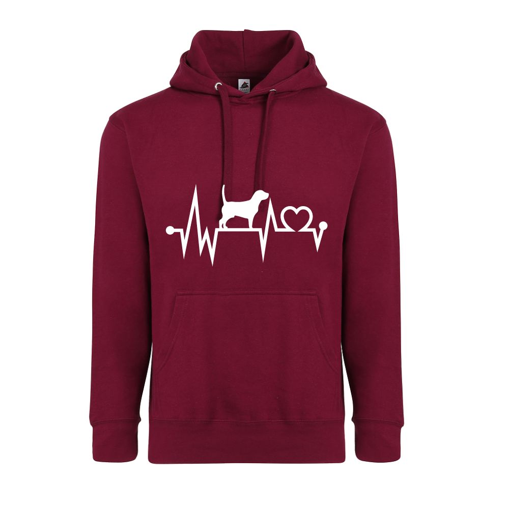 Dog Heart Beat Unisex Adult Comfort Hoodie