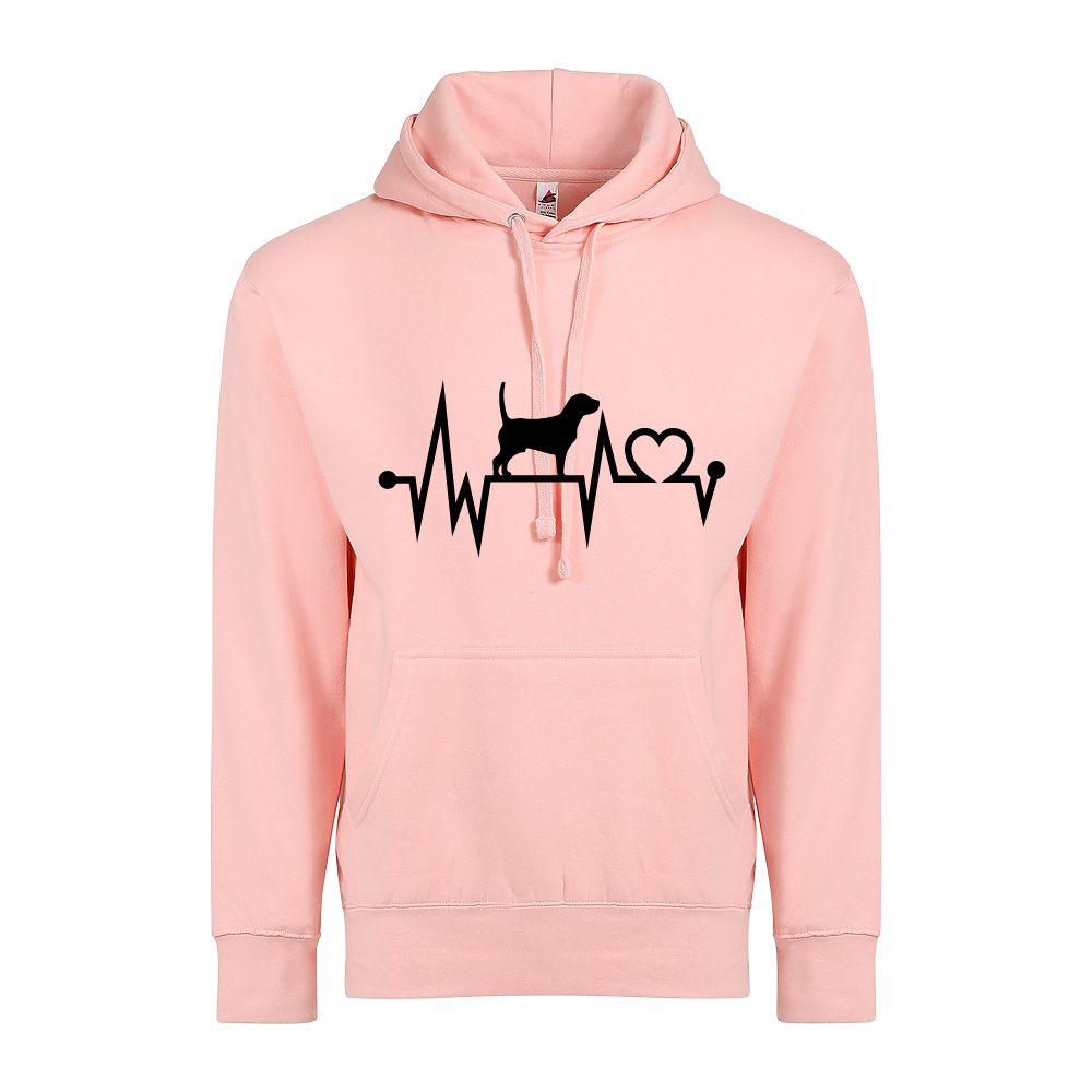 Dog Heart Beat Unisex Adult Comfort Hoodie