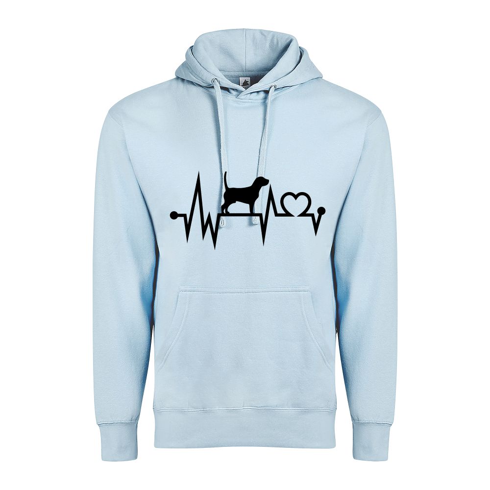 Dog Heart Beat Unisex Adult Comfort Hoodie