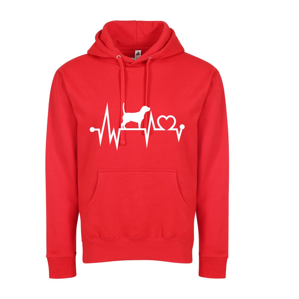 Dog Heart Beat Unisex Adult Comfort Hoodie