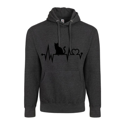 Cat Heart Beat Adult Unisex Comfort Hoodie