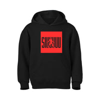 Kids' Cristiano Ronaldo Siuuuuuu Fashion Cotton Pullover Hoodie with Kangaroo Pocket - Youth Sweater - Black/Red