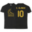 México C. Blanco #10 Black Gold Kid's T-Shirt Soccer Fan Apparel Front and Back Design