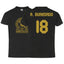 México A. Guadado #18 Black Gold Kid's T-Shirt Soccer Fan Apparel Front and Back Design