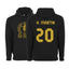 Men’s Mexico Pullover Hoodie – Black & Gold – Unisex – H. Martin #20