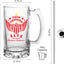 Necaxa 16 oz Beer Glass Mug – Papá Chingón Design – Rayo de Corazón, Siempre Campeón – Soccer Gift