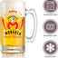 Monarcas 16 oz Beer Glass Mug – Papá Chingón Design – Monarca de Corazón, Siempre Campeón – Soccer Gift