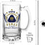 Pumas UNAM 16 oz Beer Glass Mug – Papá Chingón Design – Pumas de Corazón, Siempre Campeón – Soccer Gift