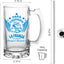 Puebla 16 oz Beer Glass Mug – Papá Chingón Design – La Franja de Corazón, Siempre Campeón – Soccer Gift