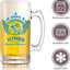 Puebla 16 oz Beer Glass Mug – Papá Chingón Design – La Franja de Corazón, Siempre Campeón – Soccer Gift