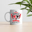 Atlas Soccer Fan Coffee Mug – Papá Chingón Design – Rojinegro de Corazón, Siempre Campeón – 11 oz White Ceramic Cup