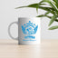 Puebla Soccer Fan Coffee Mug – Papá Chingón Design – La Franja de Corazón, Siempre Campeón – 11 oz White Ceramic Cup