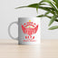Necaxa Soccer Fan Coffee Mug – Papá Chingón Design – Rayo de Corazón, Siempre Campeón – 11 oz White Ceramic Cup
