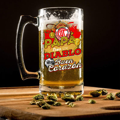 Toluca 16 oz Beer Glass Mug – Soccer Gift for Dad – Father’s Day or Birthday Present – Fútbol Fan Mug
