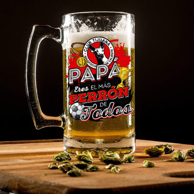 Xolos 16 oz Beer Glass Mug – Soccer Gift for Dad – Father’s Day or Birthday Present – Fútbol Fan Mug