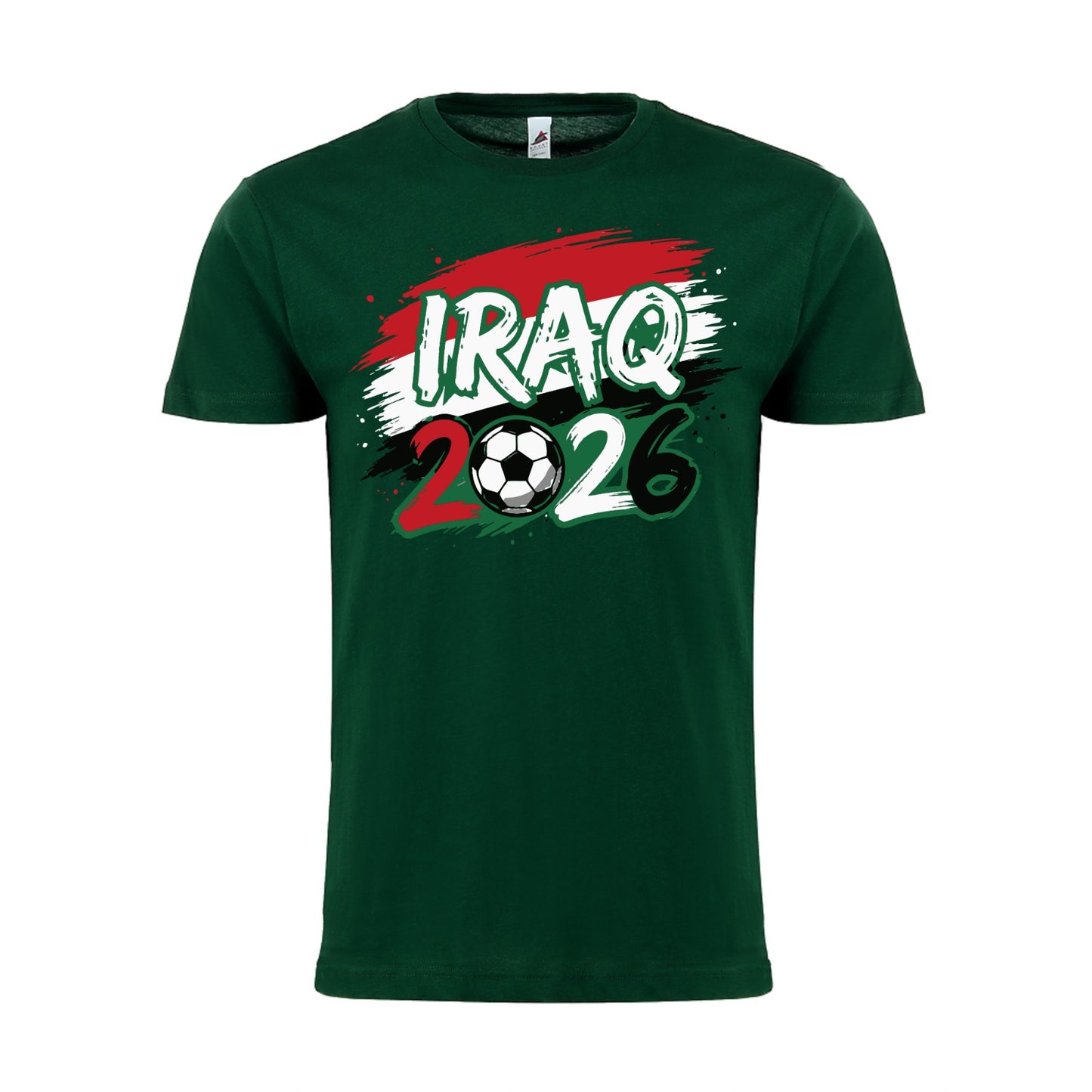 Iraq T-Shirt Iraq Flag Adult Unisex Soccer Fan Tee WC 2026