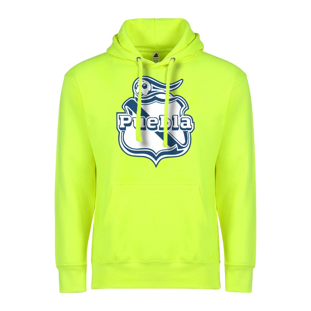 Soccer Adult Pullover Hoodie, Safety Green Color , 80/20 Fleece, Men's Fan Apparel