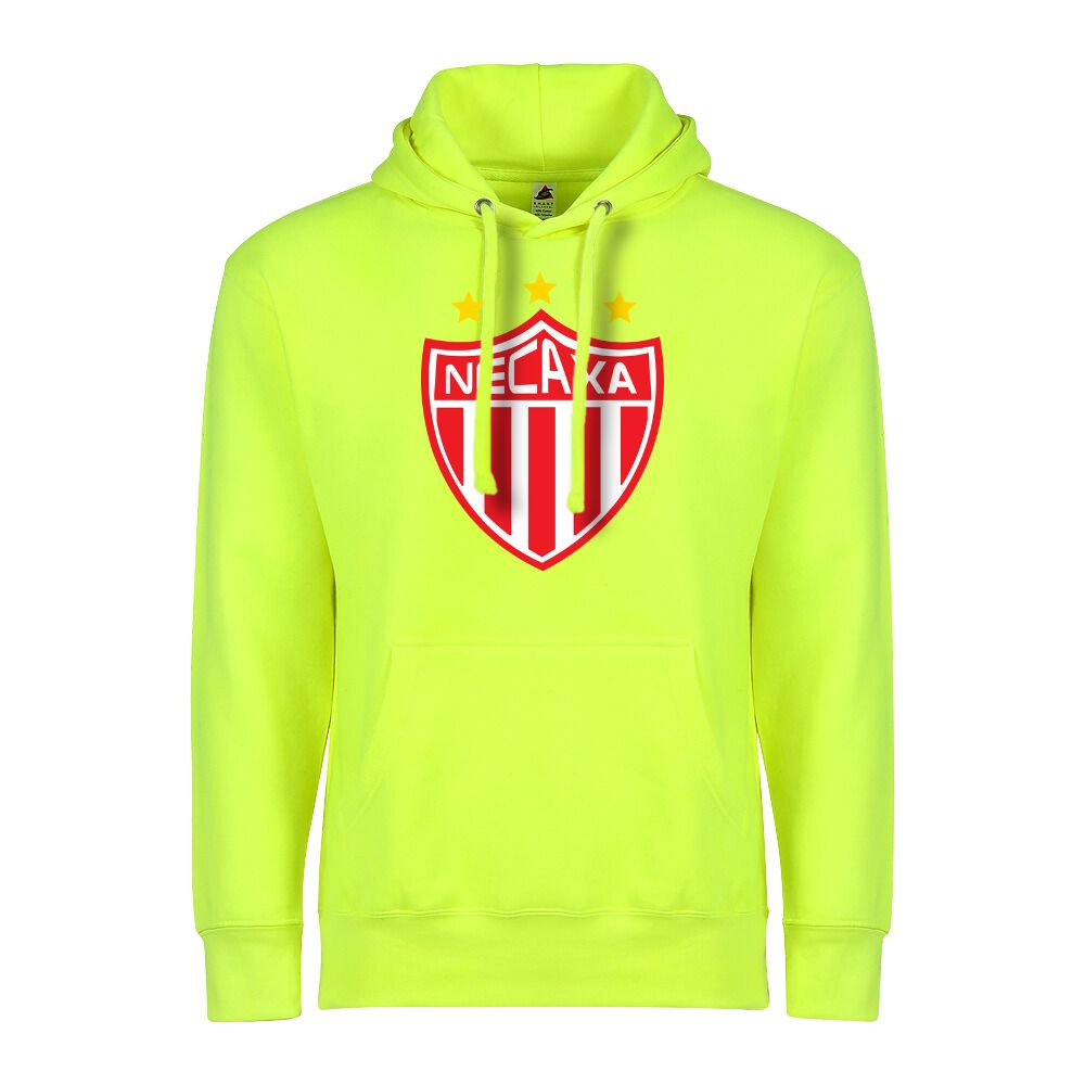 Soccer Adult Pullover Hoodie, Safety Green Color , 80/20 Fleece, Men's Fan Apparel