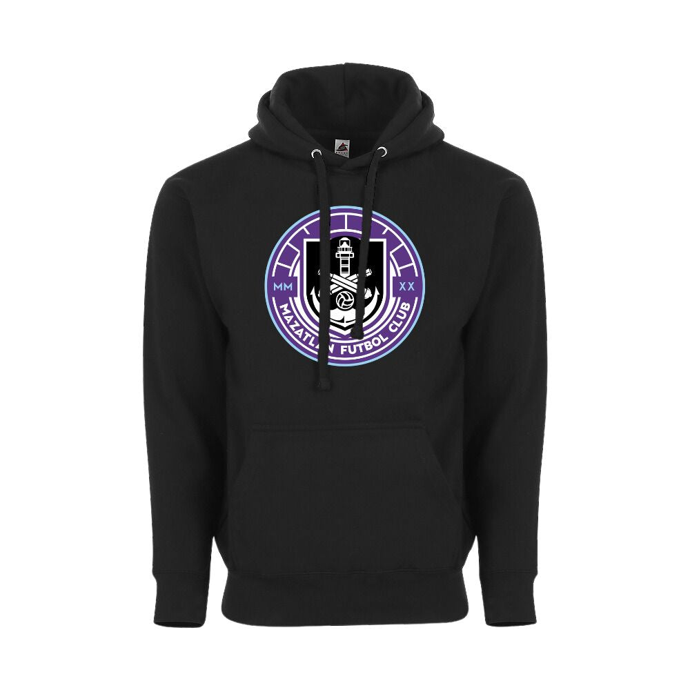 Soccer Adult Pullover Hoodie, Black Color, 80/20 Fleece, Men's Fan Apparel