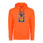Soccer Adult Pullover Hoodie, Safety Orange Color, 80/20 Fleece, Men's Fan Apparel