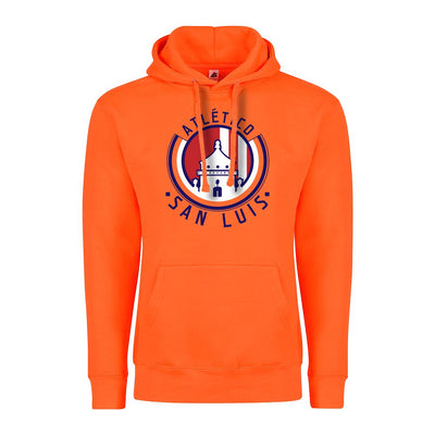 Soccer Adult Pullover Hoodie, Safety Orange Color, 80/20 Fleece, Men's Fan Apparel