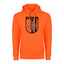 Soccer Adult Pullover Hoodie, Safety Orange Color, 80/20 Fleece, Men's Fan Apparel