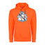 Soccer Adult Pullover Hoodie, Safety Orange Color, 80/20 Fleece, Men's Fan Apparel