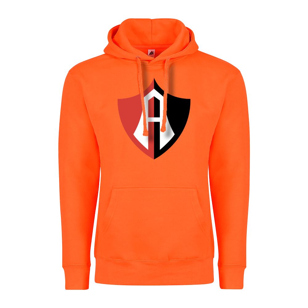 Soccer Adult Pullover Hoodie, Safety Orange Color , 80/20 Fleece, Men's Fan Apparel