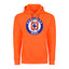 Soccer Adult Pullover Hoodie, Safety Orange Color , 80/20 Fleece, Men's Fan Apparel