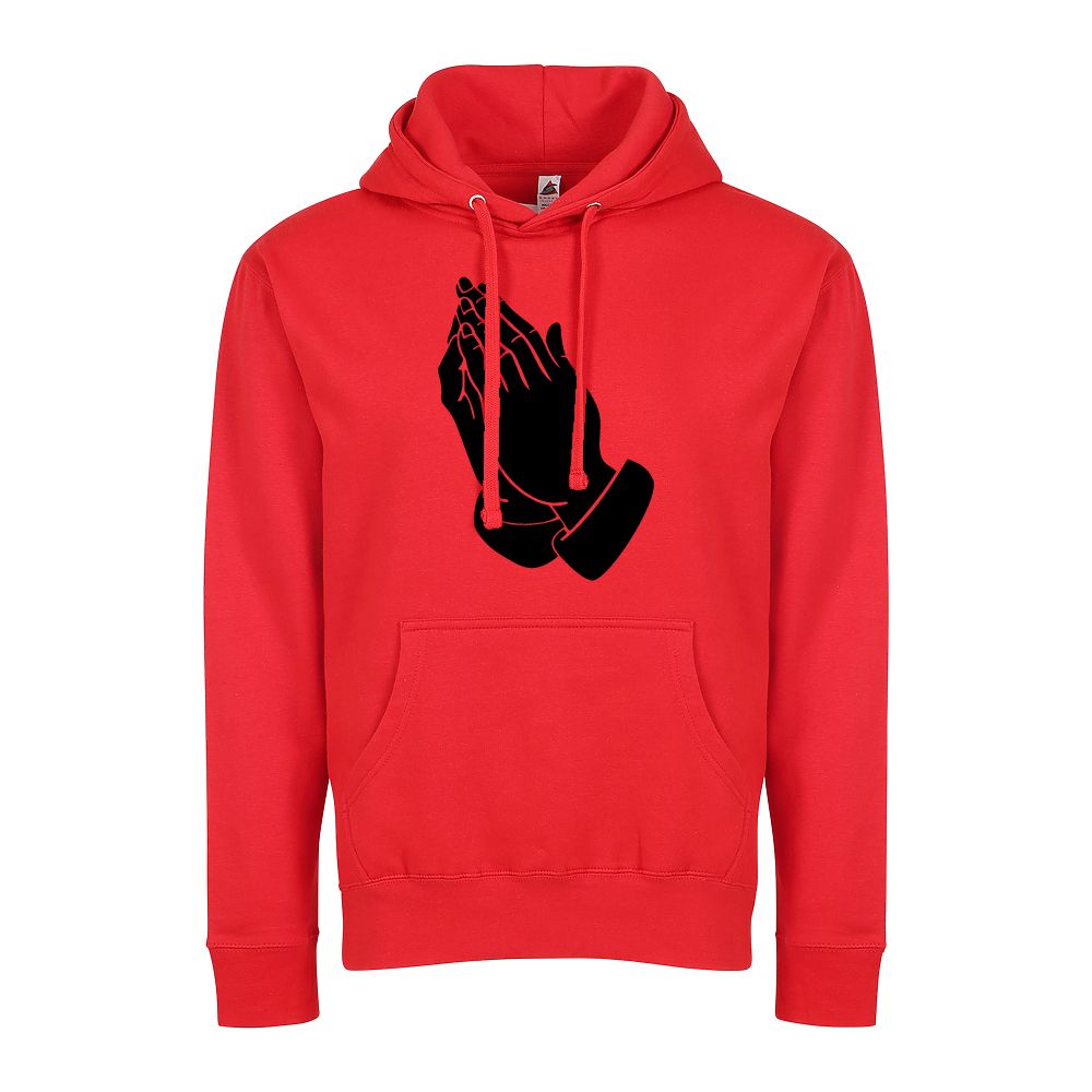 Blessed Christian Catholic Apparel - Prayer Hands Jesus Christ Men's Pullover Hoodie