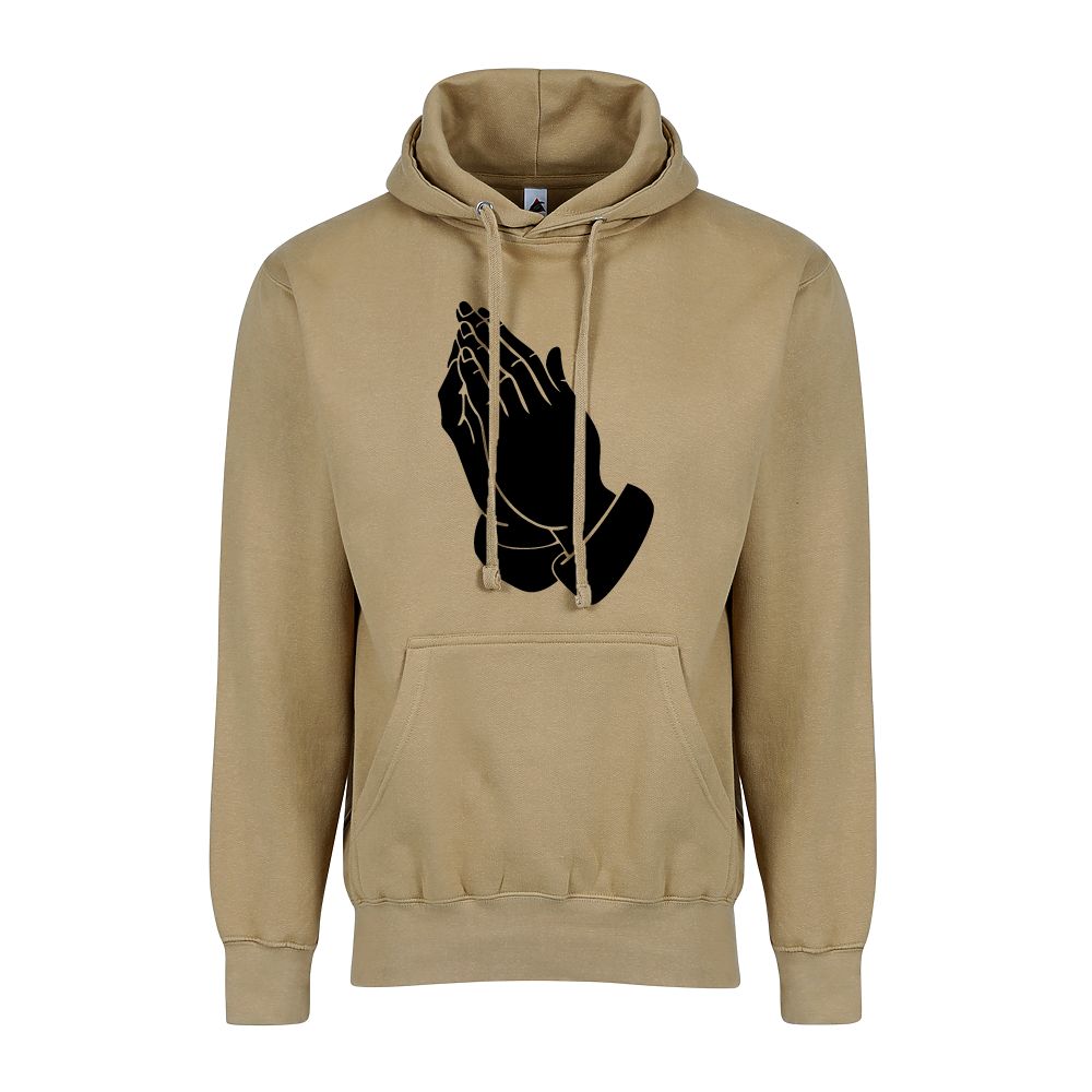 Blessed Christian Catholic Apparel - Prayer Hands Jesus Christ Men's Pullover Hoodie
