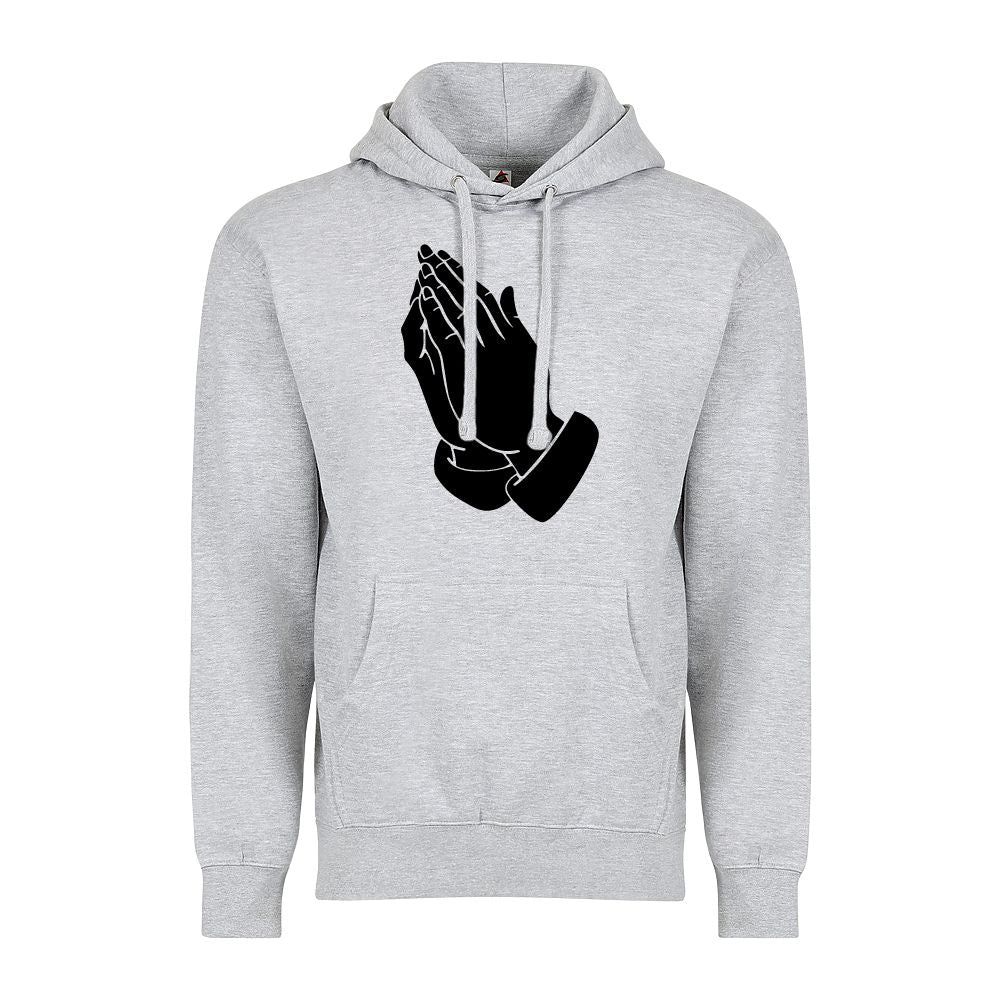 Blessed Christian Catholic Apparel - Prayer Hands Jesus Christ Men's Pullover Hoodie
