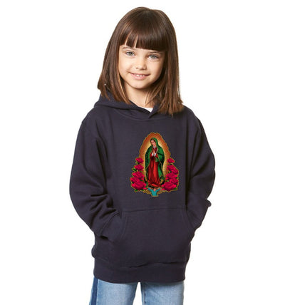 Kids/ Youth Our Lady of Guadalupe Pullover Hoodie - Virgen de Guadalupe Kids/Youth Hoodie