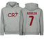 Kids/Youth CR7 Ronaldo #7 Pullover Hoodie with Kangaroo Pocket - Comfortable & Stylish Sportswear