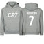 Kids/Youth CR7 Ronaldo #7 Pullover Hoodie with Kangaroo Pocket - Comfortable & Stylish Sportswear
