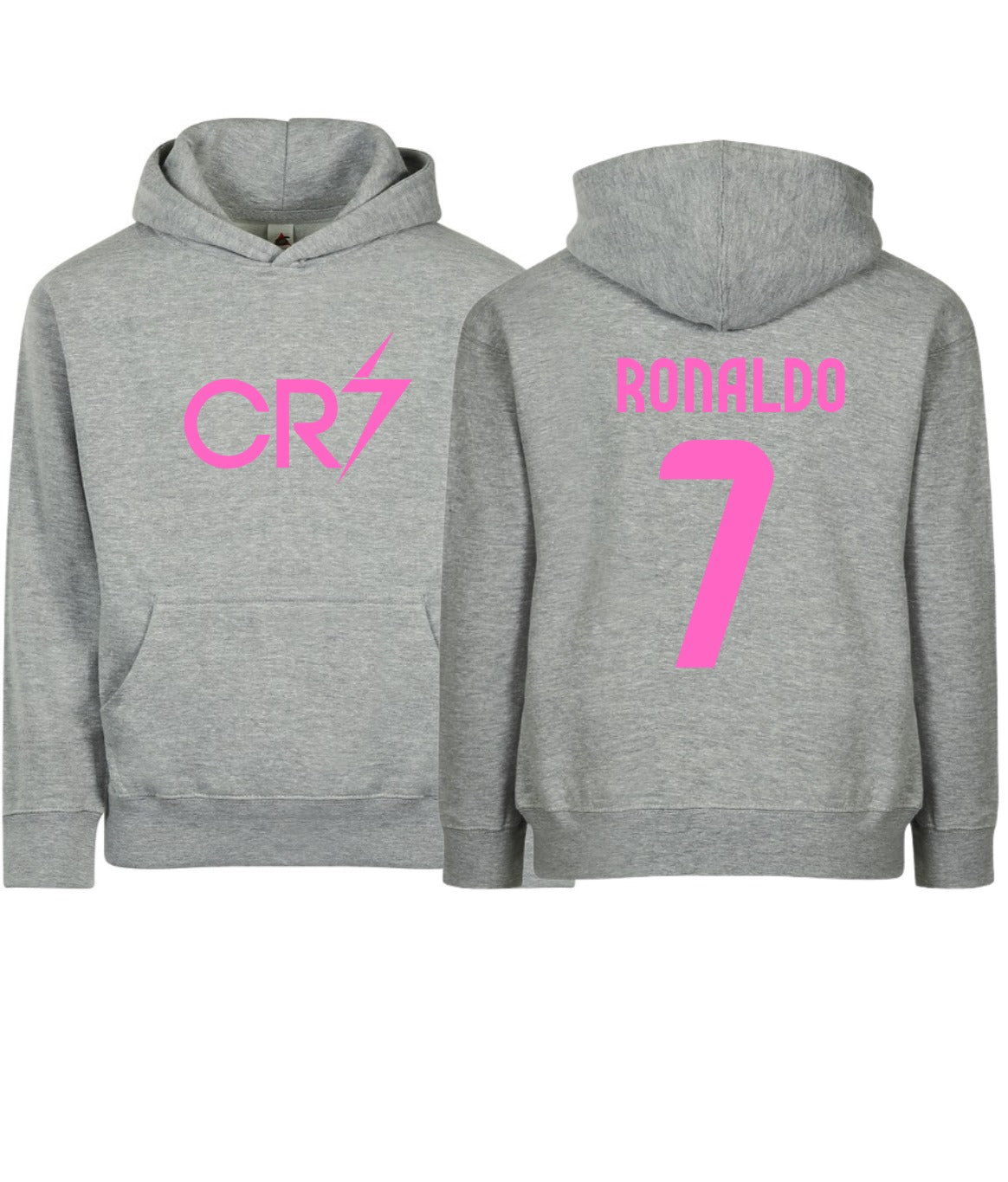 Kids/Youth CR7 Ronaldo #7 Pullover Hoodie with Kangaroo Pocket - Comfortable & Stylish Sportswear