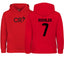 Kids/Youth CR7 Ronaldo #7 Pullover Hoodie with Kangaroo Pocket - Red - Comfortable & Stylish Sportswear