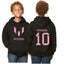 Kids/Youth Messi #10 Pullover Hoodie with Kangaroo Pocket - Comfortable & Stylish Sportswear-With Front and Back Design