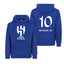 Kids/Youth Neymar Jr. #10 Pullover Hoodie with Kangaroo Pocket - Comfortable & Stylish Sportswear-With Front and Back Design
