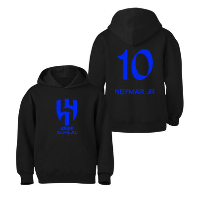 Kids/Youth Neymar Jr. #10 Pullover Hoodie with Kangaroo Pocket - Comfortable & Stylish Sportswear-With Front and Back Design