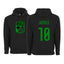 Adult Unisex Leon James #10 Pullover Hoodie – Kangaroo Pocket, Front and Back Design