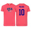 USA Flag T-Shirt – Pulisic #10 – Adult Unisex 100% Cotton Tee (Sizes S–3XL)