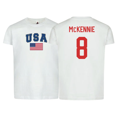 Kids USA Flag T-Shirt – McKennie #8 – Youth Cotton Tee