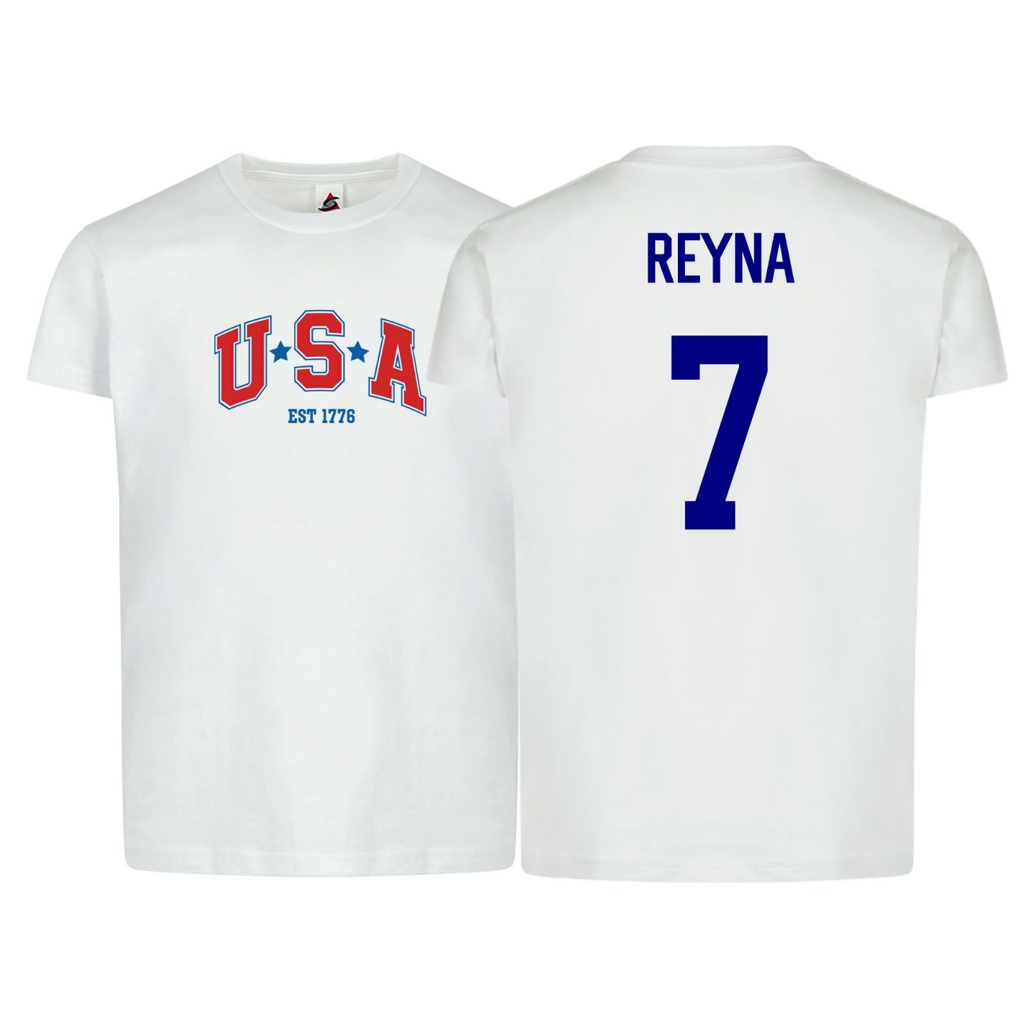 Kids USA Flag Reyna #7 Youth Cotton T-Shirt