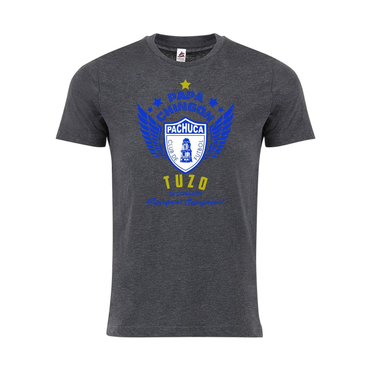 Pachuca Papá Chingón T-Shirt – Tuzo de Corazón, Siempre Campeón Soccer Fan Tee for Men