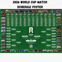2026 Soccer Match Schedule Poster – Tournament Bracket Calendar Wall Art WC 2026