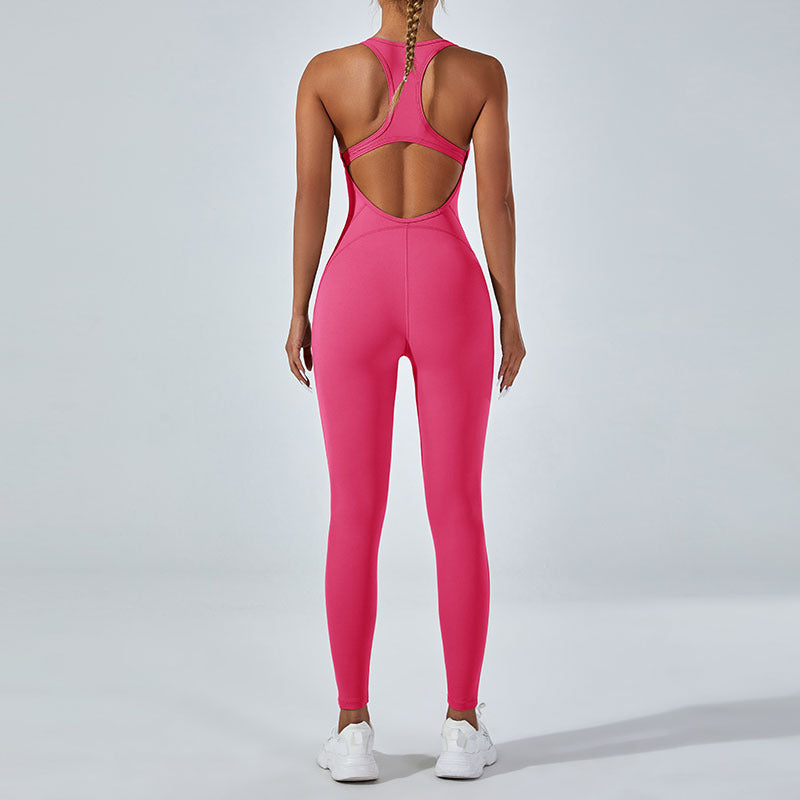 Beauty Back One-piece Yoga Pants High Elastic Tight Hip Lifting One-piece